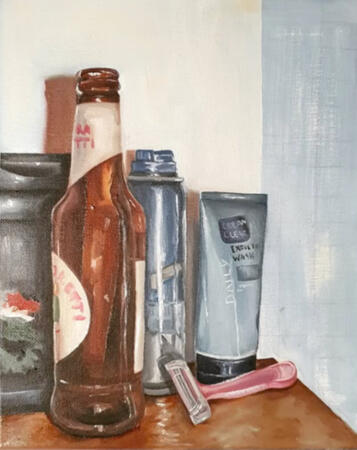 Beer Bottle in the Bathoom, 2024